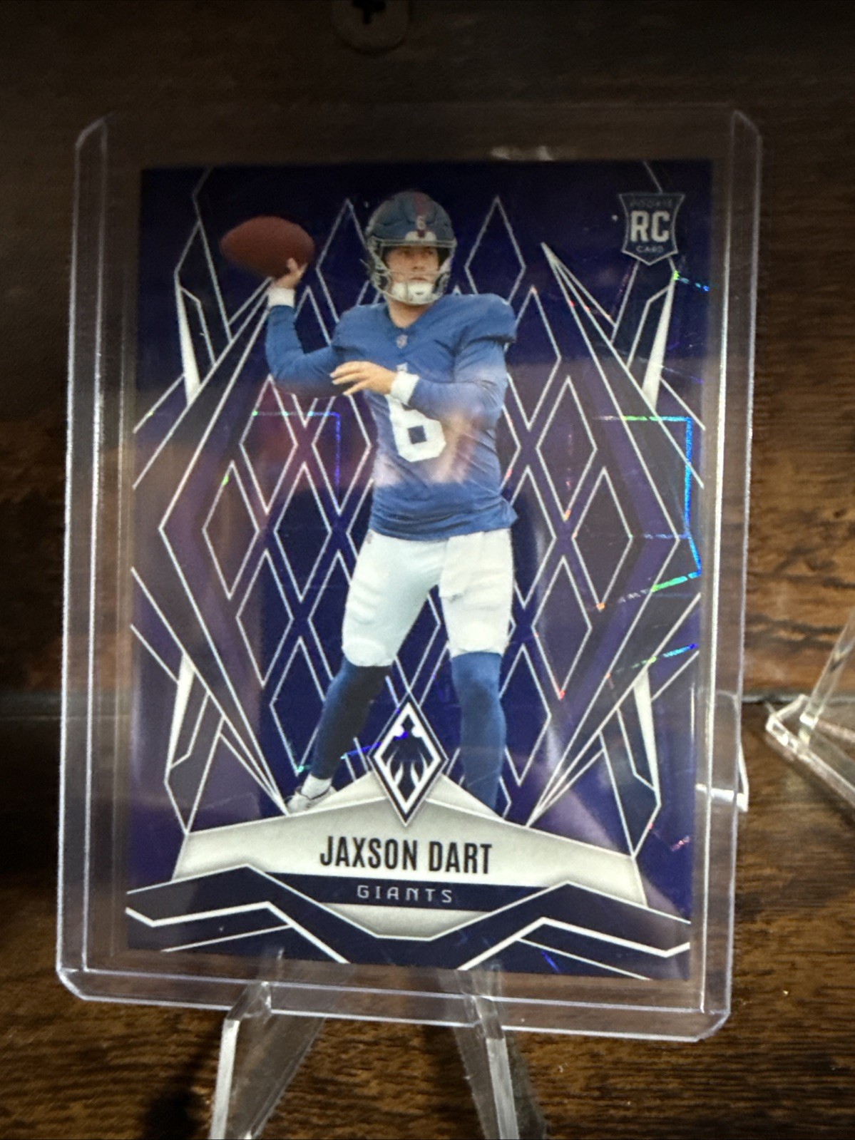 2025 Panini Phoenix - Rookies Jaxson Dart #200 Blue Lazer /75 (RC)
