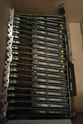 LOT OF 20 NVidia Quadro NVS 295 SFF Low Profile Fanless Graphics Cards w/Dual DP