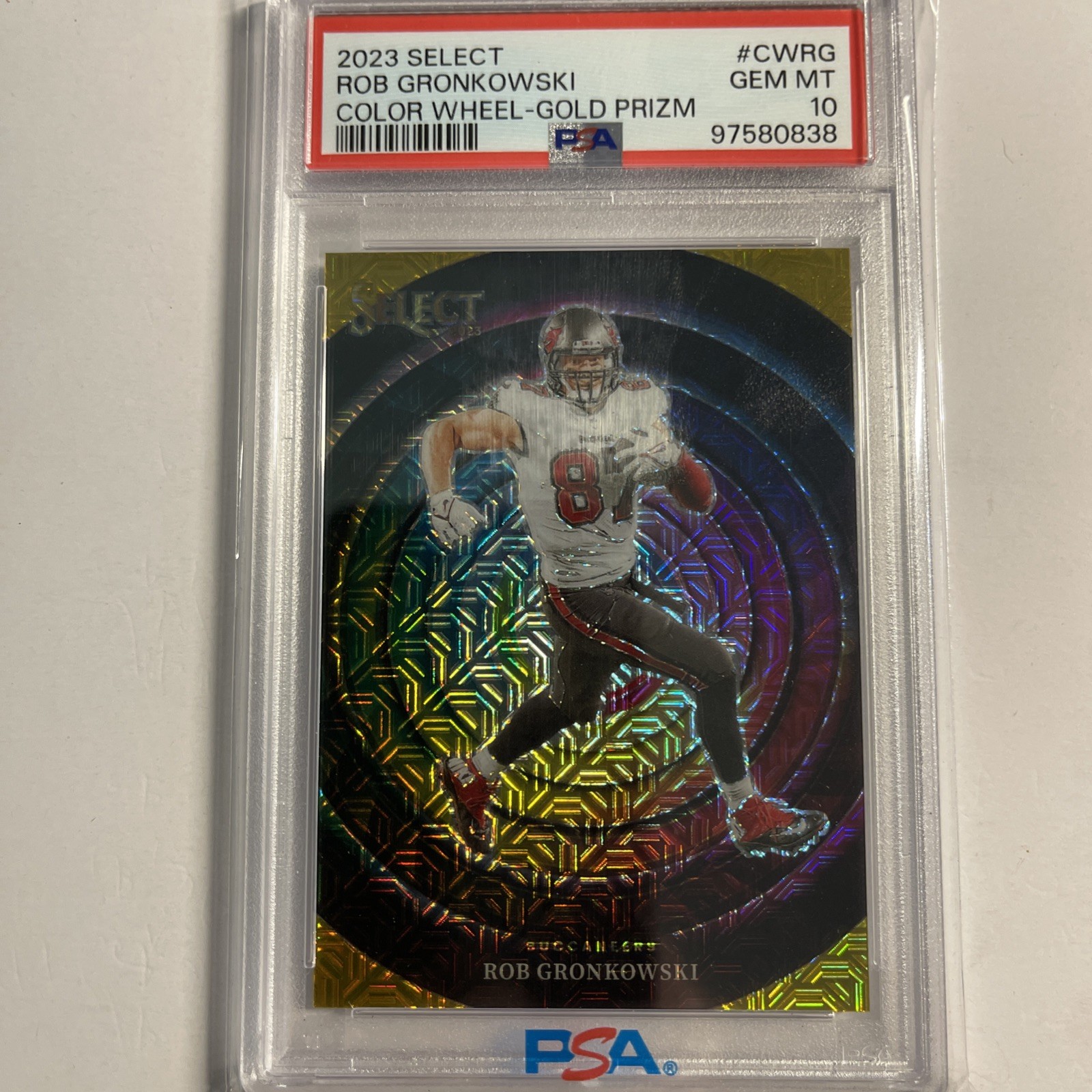 2023 Panini Select Rob Gronkowski GOLD Color Wheel /10 CW-RG