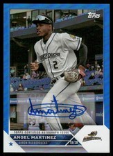 L946 ANGEL MARTINEZ RC AUTO 2023 TOPPS PRO DEBUT BLUE /150 CLEVELAND #PD-43