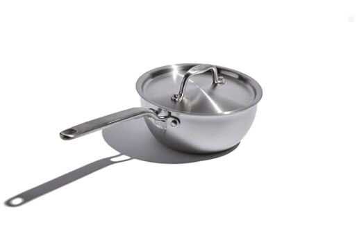 x Eater 2 Quart Stainless Steel Saucier Pan | 5-Ply Fully Clad | Stay Cool