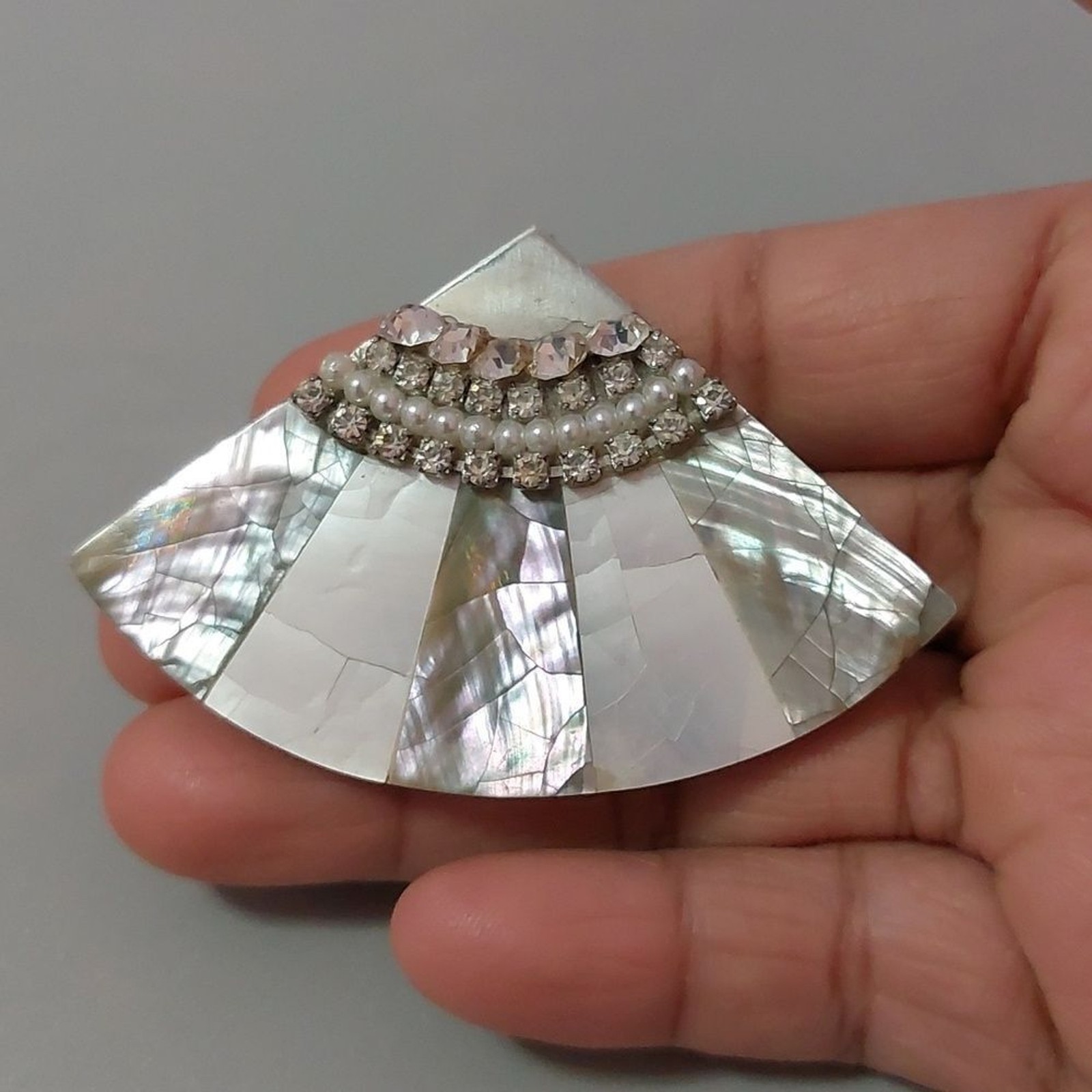 Handcrafted Artisan Abalone MOP Shell Mosaic Inla… - image 1