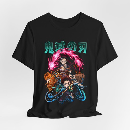 Anime Graphic Tee, Demon Slayer Shirt, Manga Fan Gift, Short Sleeve T-Shirt, - Picture 2 of 14