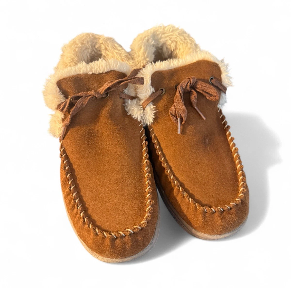 Men\'s Ortho Feet Brown Suede Shearling-Lined Slip-On Clog, Sz 13W Orthofeet Leather Men main image 4