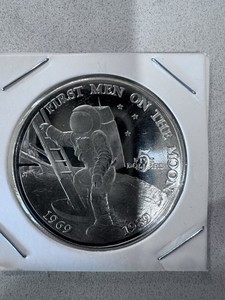 1989 Marshall Islands 5 Dollars Commemorative Coin KM#55 First Men Moon 