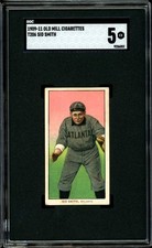 1909-11 T206 Old Mill Cigarettes Baseball Sid Smith SGC 5