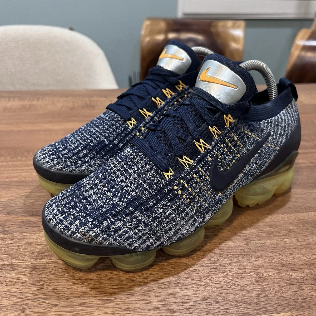 Nike Air VaporMax Flyknit 3 College Navy Orange for Sale