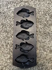 Vintage LODGE Cast Iron Rectangle PERCH FISH Shape Cornbread Muffin Pan 5PP2