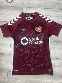 Hearts of Midlothian 2025/26 Autographed Home Shirt Squad Signed