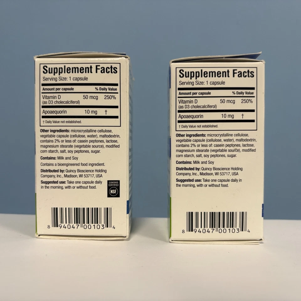 2x Prevagen Regular Strength 30 Capsules 10 mg Apoaequorin Authentic New in Box - Image 2 of 4