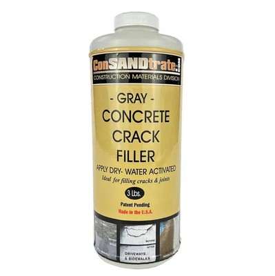 Concrete Crack Filler Gray 3lb Driveway Repair Sealant Sidewalk Patch Kit