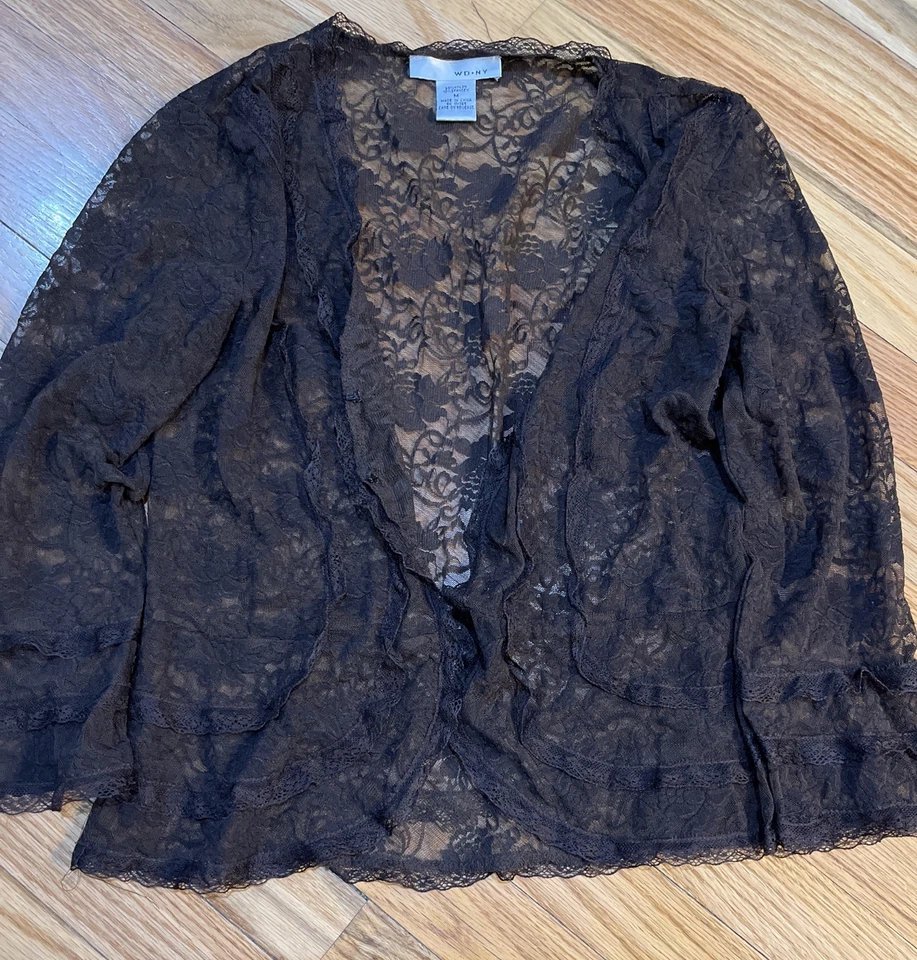 Top de encaje negro WD NY M