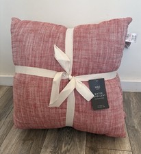 M&S New Set Of 2 Rust Red Mix Outdoor Pattern Cushions Water Repellent