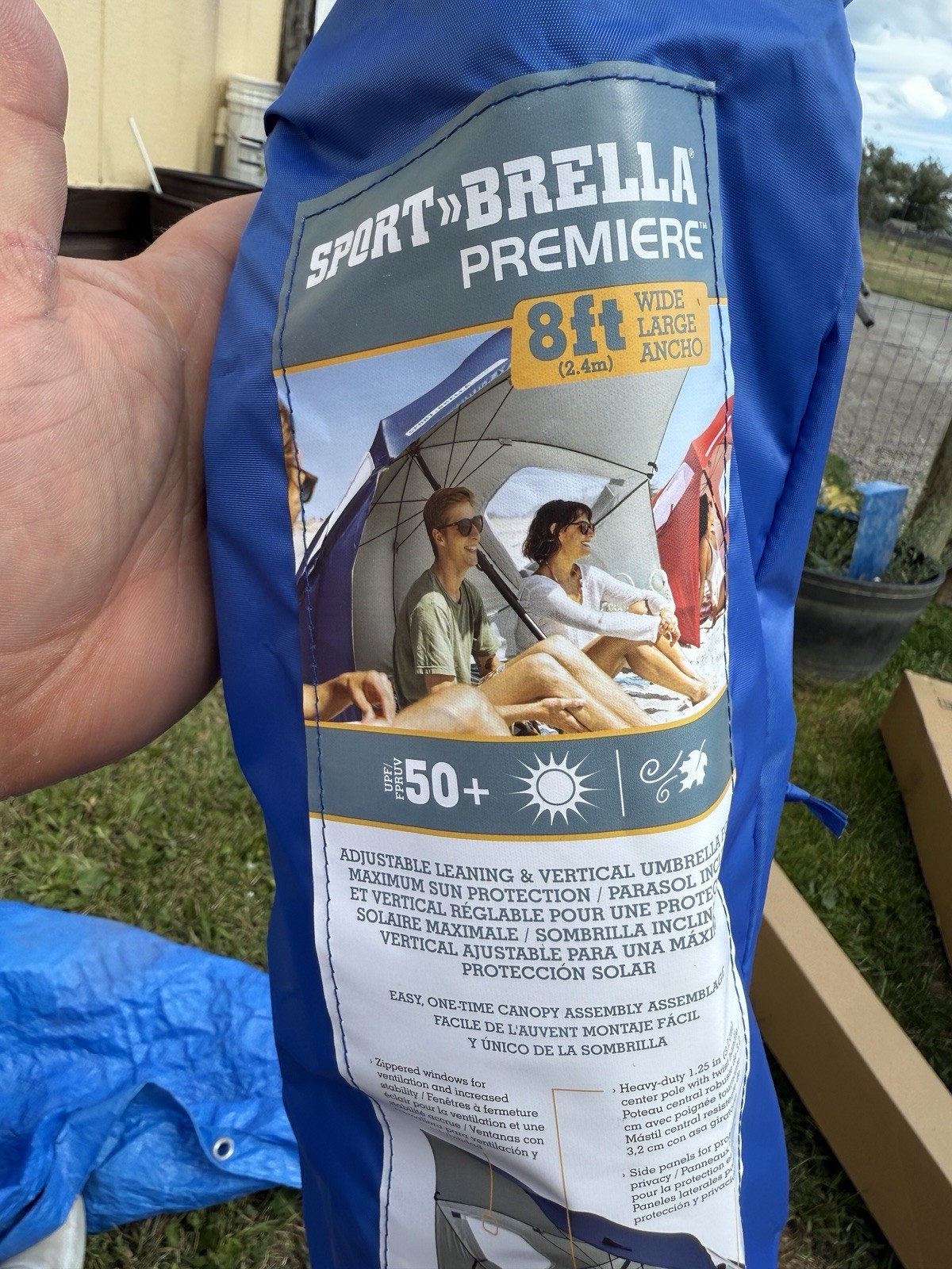 Sport-Brella Premiere UPF50+ Umbrella Shelter (8-Foot) Blue.