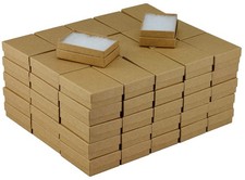 JPB Recycled Kraft Cotton Filled Jewelry Box 32 Case of 100 3.125 inches x...