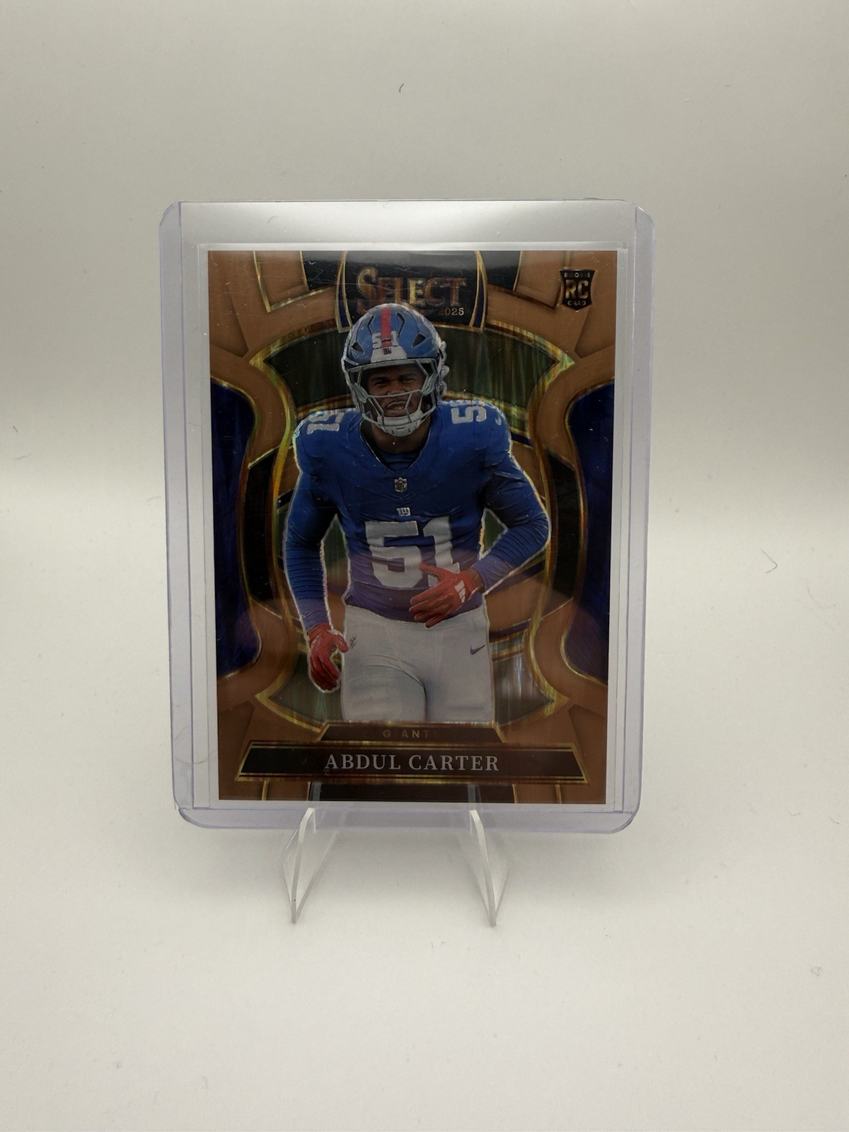 2025 Select Football Abdul Carter Copper Prizm Shock /899 #95