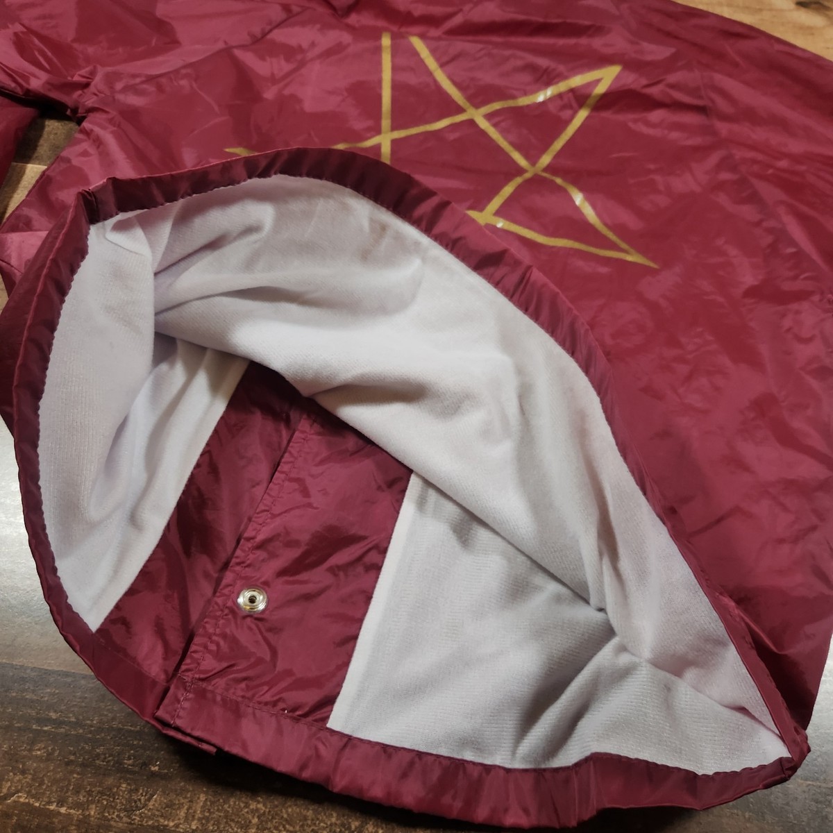 Thrasher Pentagram Coach Jacket Men Small Burgundy Maroon Y2K 