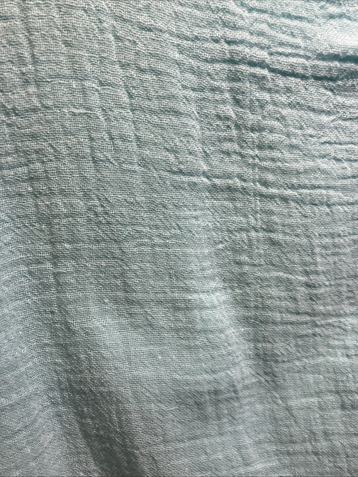 Top Dunas Mujer Grande Azul Cielo Lagenlook Niveles Playa Algodón Hombros Fríos Foto 3 de 4