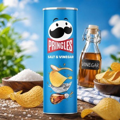 Pringles Salt & Vinegar 158g   Knusprige Chips mit Essiggeschmack | USA