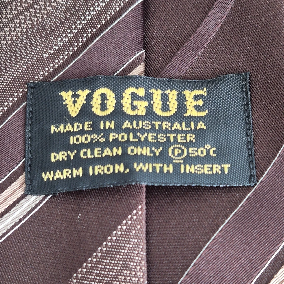 Vintage Wide Tie Men's Necktie Brown 1970s Men's Tie Neck Groovy 70's Fashion - image 3 of 4