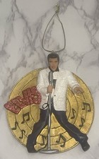 Elvis Presley Christmas Ornament 2002 Kurt S Adler 3D Record Design
