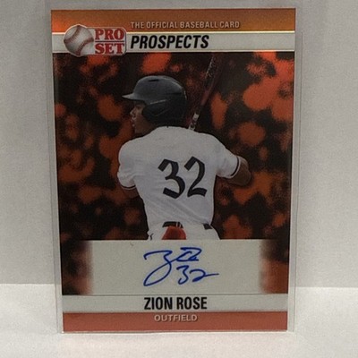 2026 Leaf Pro Set Baseball Zion Rose Top Prospect Red Prismatic RC -/4 Auto