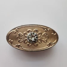 Vintage Max Factor High Society Lipstick Case Clear Clear Red 1940-50 Hollywood