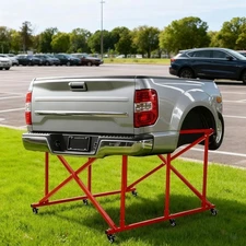 Foldable Steel Truck Bed Cart Auto Parts Dolly 800 lbs Capacity with 6 Casters