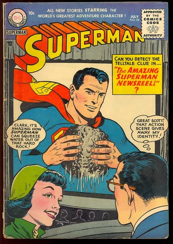 Superman #98 Nice Unrestored Late Golden Age Superhero Vintage DC Comic 1955 VG-