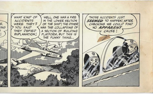 SCORCHY SMITH Periódico Tira Diaria Arte Original 21/06/1954 ALVIN HOLLINGSWORTH - Imagen 3 de 4