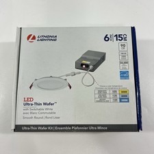 Lithonia Lighting WF6 LED 30K40K50K 90CRI MW M6 6" LED Wafer Light