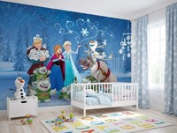 Disney Frozen Fototapete XXL Vlies XXL Wandbild Elsa Olaf Blau MäDchenzimmer