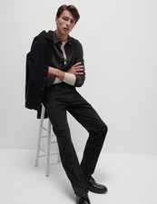 Marks & Spencer Mens Black Cotton Straight Jeans - M&S