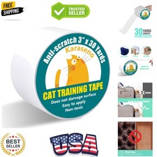 Anti Cat Scratch Tape, 3 inches x 30 Yards Pet Training Tape, 100 Transparen...