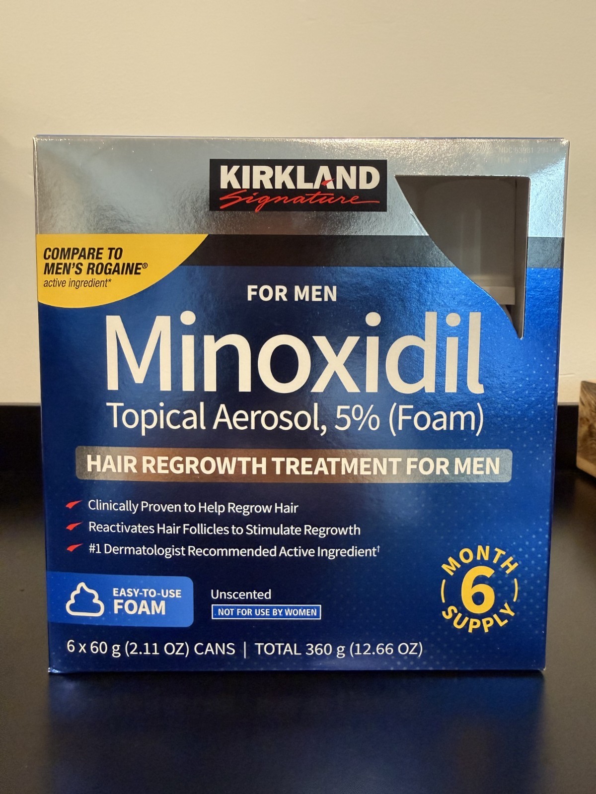 Kirkland Minoxidil 5% Foam Men Hair Regrowth Treatment