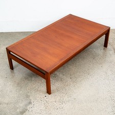 Mid Century Danish Modern Coffee Table Teak France Sons Rectangle Refinished