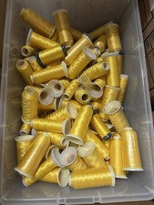 Around 50 Spools Yellow Embroidery Machine Th...
