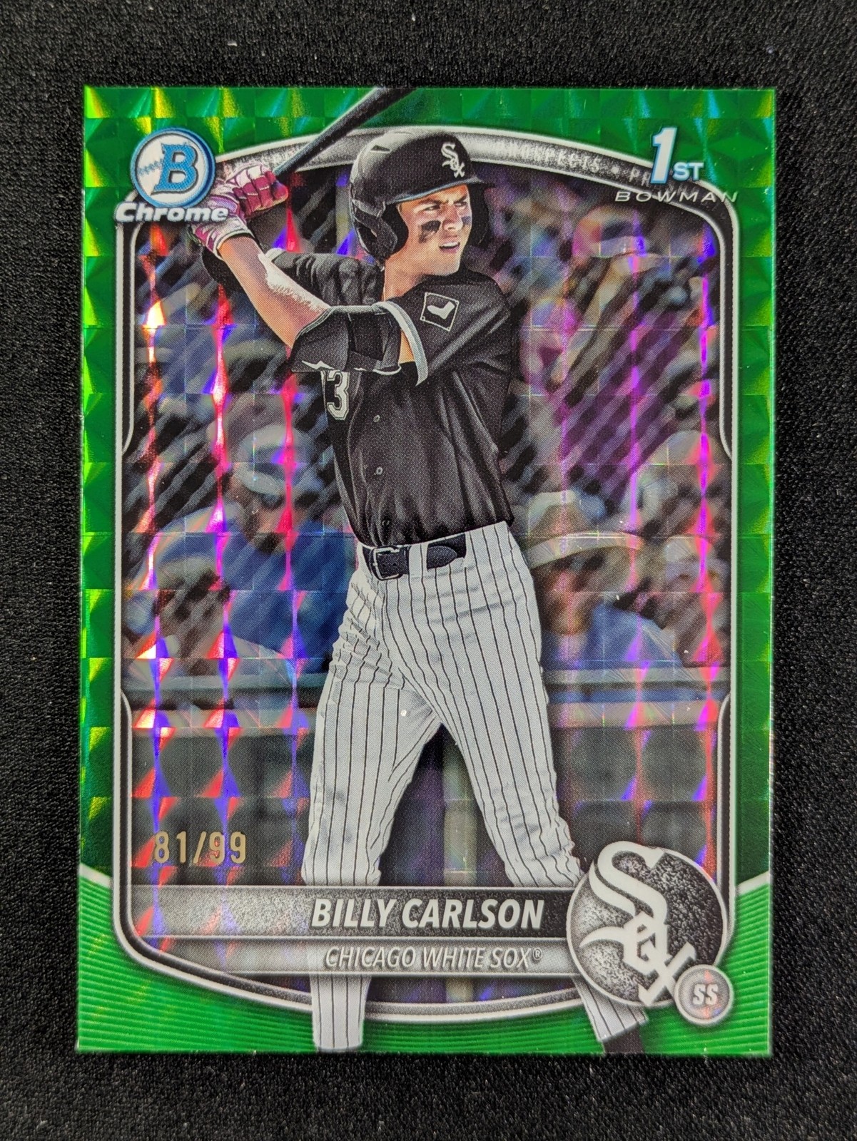2025 Bowman Draft BILLY CARLSON 81/99 1st Bowman Green Geometric Chrome #BDC-10