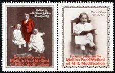 Vintage US Poster Stamp For Your Baby Use Mellin's Food Method Milk Modification