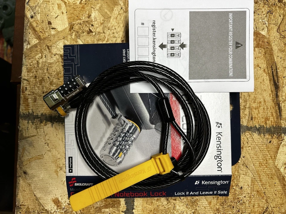 SKILCRAFT Pkg of Five (5) Kensington Combination Laptop Security Lock 6 ft Cable - Image 4 of 4