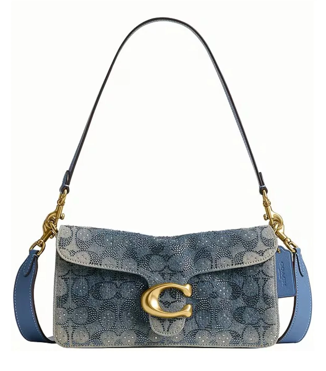 バッグ COACH Denim Signature One Shoulder Y2K Coach Denim Exterior Shoulder Bag Bags & Handbags for Women for