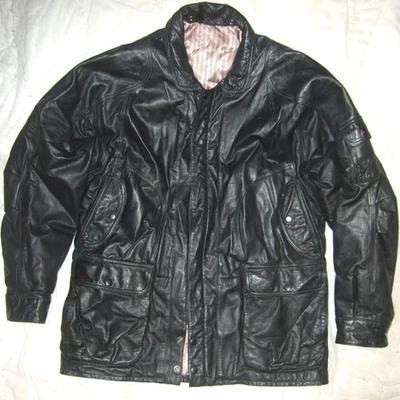 Super Oldtimer Biker Lederjacke Machiavelli Gr. 52 /L Punk Gothic Metal - Bild 1 von 3