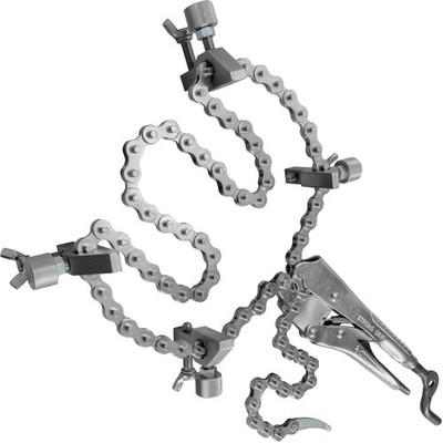 Pipe Alignment Chain Pliers Adjustable Stainless Steel Contacts 48'' Chain 14'' Ma