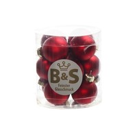 12 Glas Christbaumschmuck Weihnachtskugeln 3 Ø Cm Rot Matt