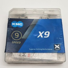 KMC X9 9-Speed Silver Bike Chain Stretch-Proof fits Road MTB Campy Shimano SRAM
