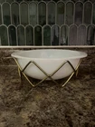 Vintage Pyrex Zig Zag Cradle With Reverse Stamp Opal 023 Casserole