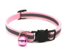Adjustable Reflective Nylon Breakaway Cat Collar Bell For kitten Puppy Pet