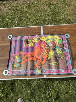 EASY EZ RIDER 1972 VINTAGE BLACKLIGHT HEADSHOP POSTER By PETAGNO