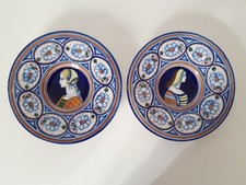 Faventia Ars (CCM Faenza) - Coppia Di Piatti In Ceramica, Anni '20/'30.