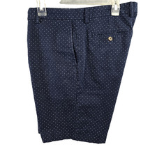 Old Navy Men's Ultimate Slim Built-In Flex Shorts Blue Polka Dots All Over 36